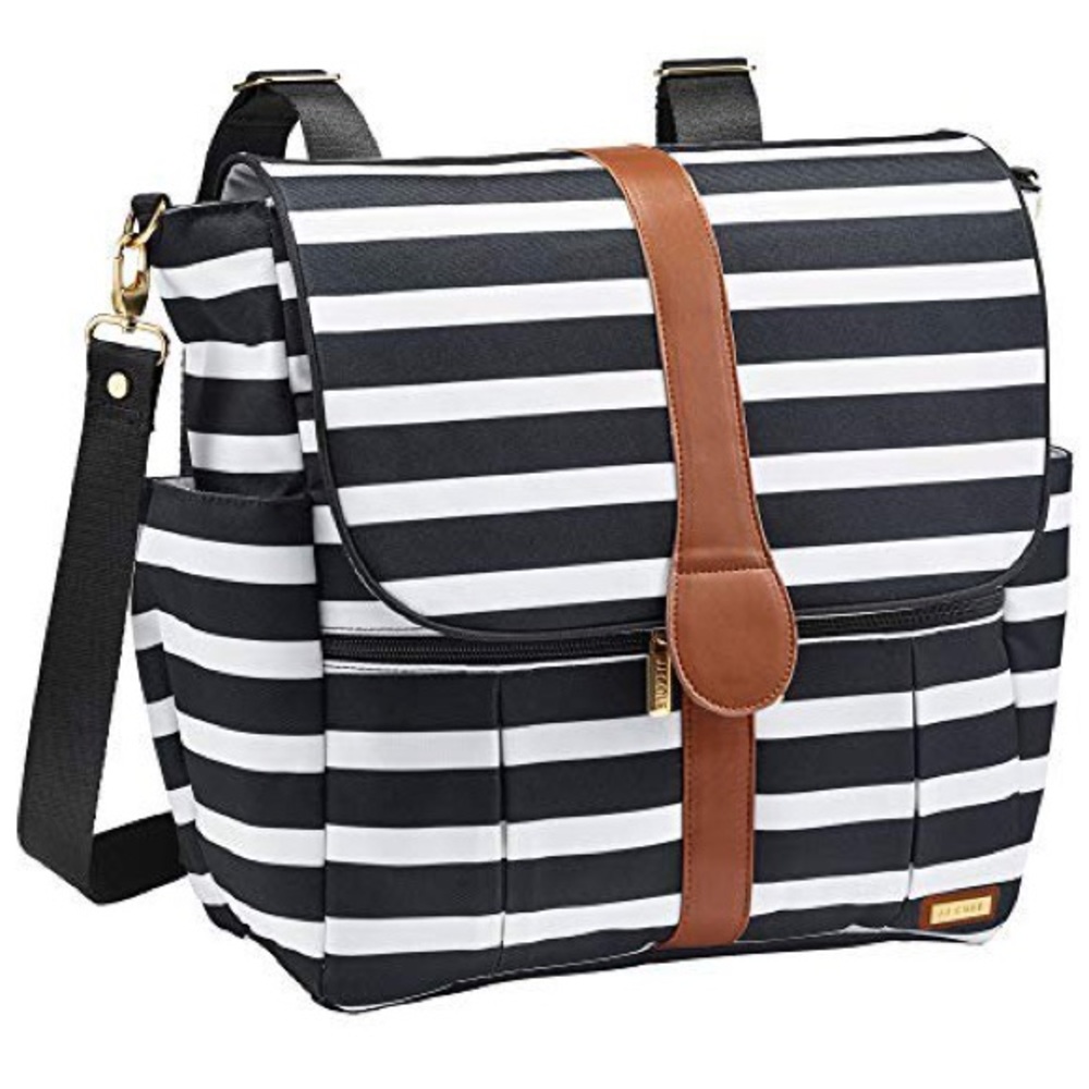 New - JJ Cole Striped Diaper Bag
